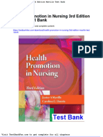 Dwnload Full Health Promotion in Nursing 3rd Edition Maville Test Bank PDF