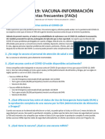 Spanish Translation Covid 19 Vaccine Faq Document Pfizer Biontech and Moderna