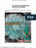 Dwnload Full Microbiology The Human Experience 1st Edition Zarrintaj Test Bank PDF