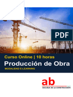 Brochure Producción de Obra Online 2023