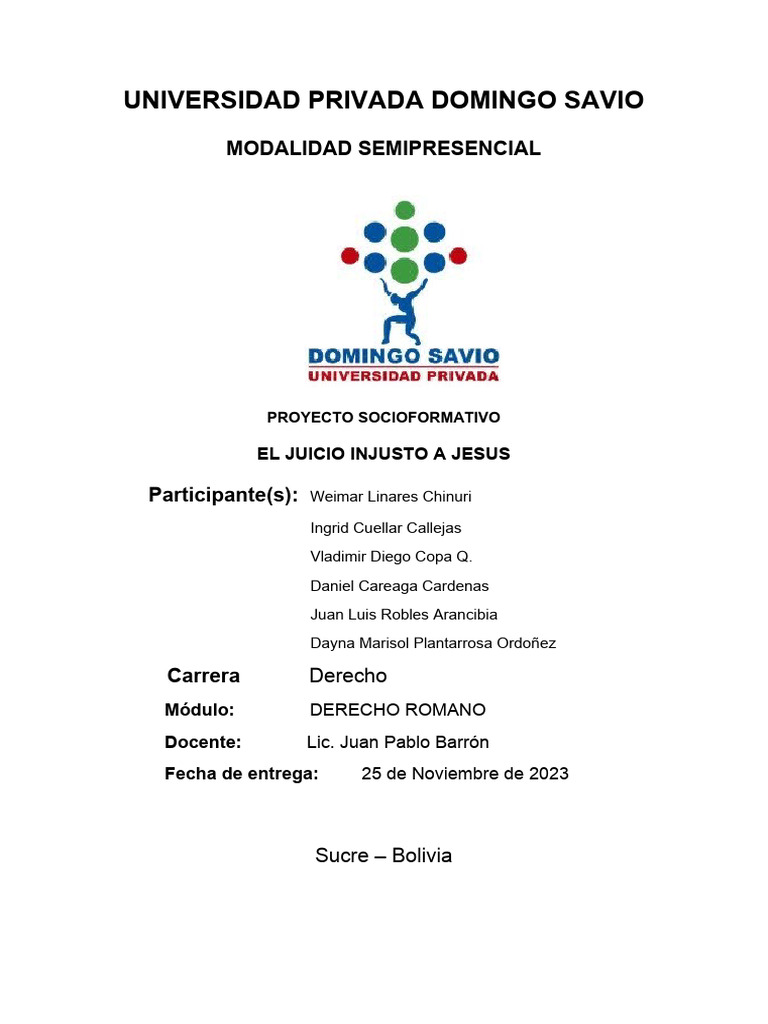 Juicio Injusto a Jesucristo: Análisis Legal | PDF