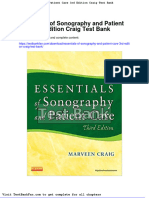 Dwnload Full Essentials of Sonography and Patient Care 3rd Edition Craig Test Bank PDF