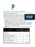 Depreciation Building Write Off Checklist