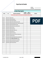 Project Closeout Checklist Template