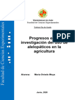 TFG Progresos en La Investigacion Del Uso de Alelopaticos en La Agricultura