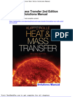 Dwnload Full Heat and Mass Transfer 2nd Edition Kurt Rolle Solutions Manual PDF