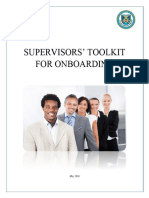 Recruiter - SUPERVISORS' TOOLKIT FOR ONBOARDING - Dss - Onboarding - Toolkit