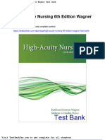 Dwnload Full High Acuity Nursing 6th Edition Wagner Test Bank PDF