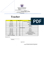 Teachers Class Program