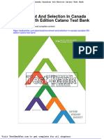 Dwnload Full Recruitment and Selection in Canada Canadian 6th Edition Catano Test Bank PDF