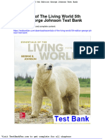 Dwnload Full Essentials of The Living World 5th Edition George Johnson Test Bank PDF