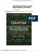 Dwnload Full Cognition Exploring The Science of The Mind 4th Edition Reisberg Test Bank PDF