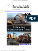 Dwnload full Estimating Construction Costs 6th Edition Peurifoy Solutions Manual pdf