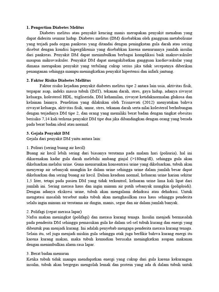 Pengertian, Tanda Dan Gejala, Etiologi Patofisiologi Diabetes Mellitus ...