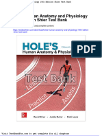 Dwnload Full Holes Human Anatomy and Physiology 15th Edition Shier Test Bank PDF