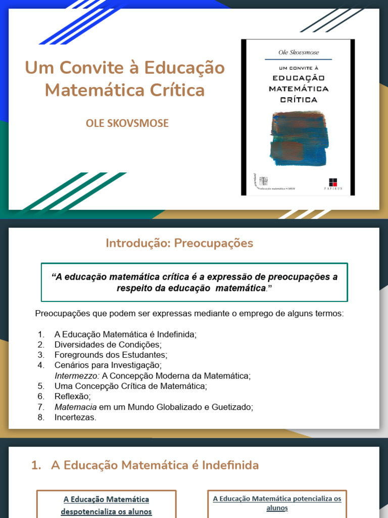 Convite à Educação Matemática Crítica | PDF | Aprendizado | Matemática