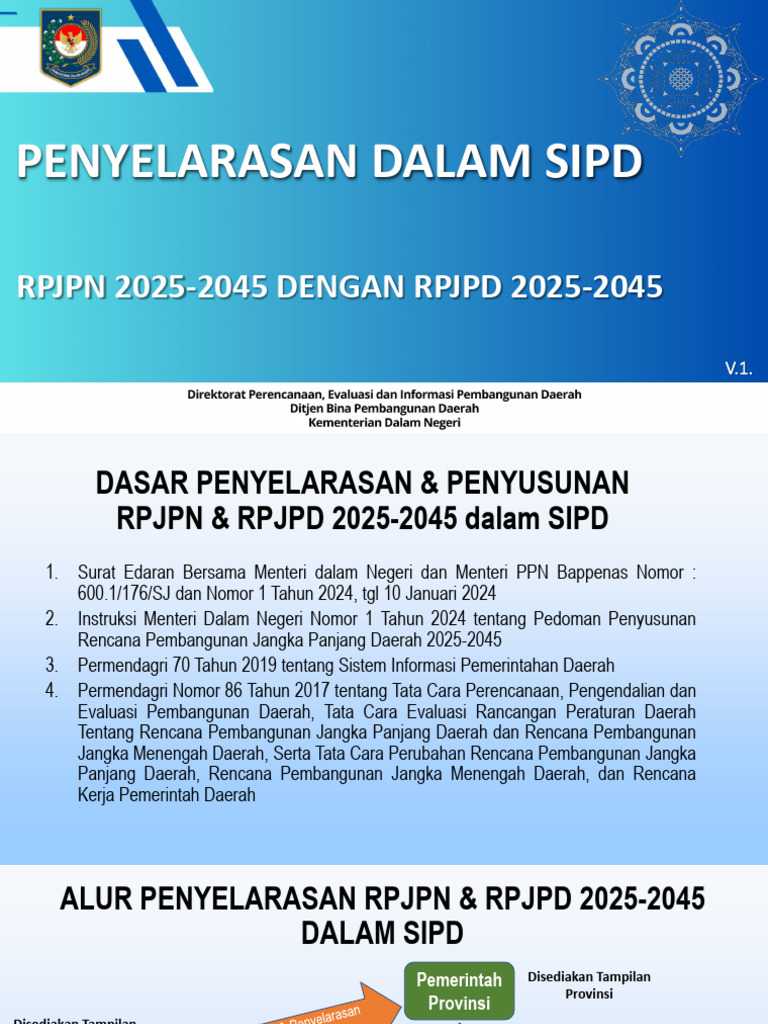 Penyelarasan Pusat RPJPD Dalam SIPD | PDF | Komputer
