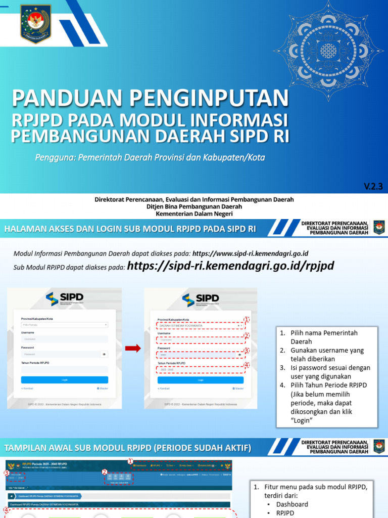 Panduan Input RPJPD pada SIPD RI | PDF