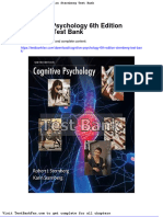 Dwnload Full Cognitive Psychology 6th Edition Sternberg Test Bank PDF