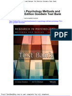 Dwnload Full Research in Psychology Methods and Design 7th Edition Goodwin Test Bank PDF