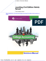 Dwnload Full College Accounting 21st Edition Heintz Solutions Manual PDF