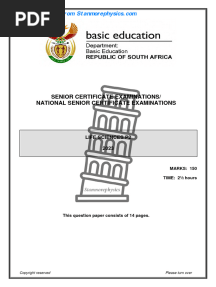 NSC Life Sciences Grade 12 May June 2023 P2 and Memo
