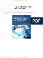Dwnload Full Ethical Theory and Business 9th Edition Arnold Test Bank PDF