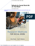 Dwnload Full Research Methods For Social Work 9th Edition Rubin Test Bank PDF