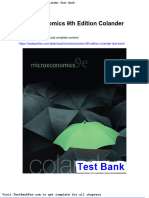 Dwnload full Microeconomics 9th Edition Colander Test Bank pdf