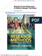 Dwnload Full Research Methods For The Behavioral Sciences 5th Edition Stangor Test Bank PDF