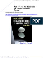 Dwnload Full Research Methods For The Behavioral Sciences 2nd Edition Privitera Solutions Manual PDF