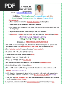 10th Maths Progress Check Thinking Corner Activities Solution