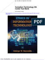 Dwnload Full Ethics in Information Technology 5th Edition Reynolds Test Bank PDF
