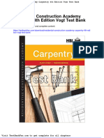 Dwnload Full Residential Construction Academy Carpentry 4th Edition Vogt Test Bank PDF