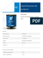 P923075 - Especificaciones Del Producto