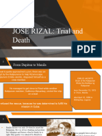 Jose RizaL - Trial and Death