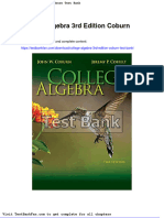 Dwnload Full College Algebra 3rd Edition Coburn Test Bank PDF