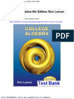 Dwnload Full College Algebra 9th Edition Ron Larson Test Bank PDF