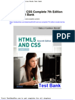 Dwnload Full Html5 and Css Complete 7th Edition Woods Test Bank PDF