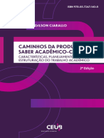 Caminhos Da Produção Do Saber Academico-Científico - 2 Edição