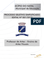 Olhonavaga - PROVA - Consulplan - Prefeitura Do Natal - RN - Professor - Artes Visuais