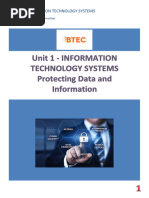 Unit 1 IT Systems Protecting Data and Information