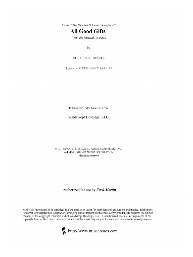All good gifts pdf