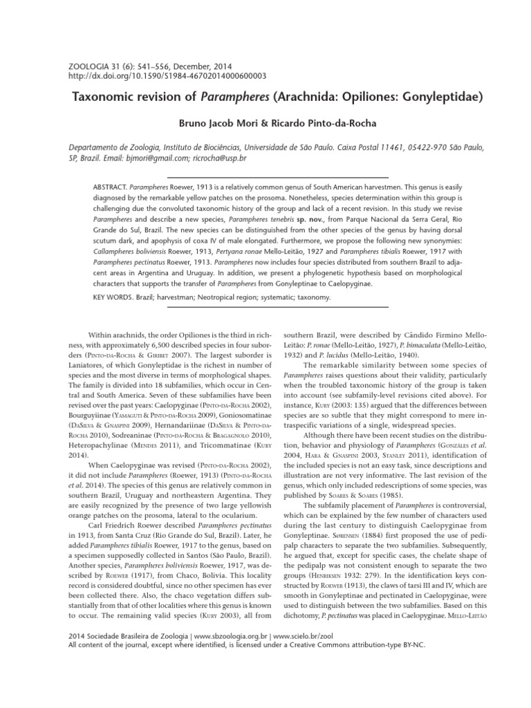 Parampheres PDF Anatomical Terms Of Location Taxa
