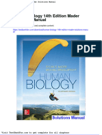 Dwnload Full Human Biology 14th Edition Mader Solutions Manual PDF