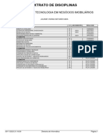 Extrato de Disciplinas: Superior de Tecnologia em Negócios Imobiliários