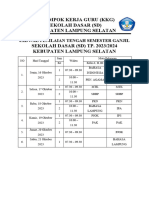 Jadwal Mid, PAS Dan UJIan SD Lamsel