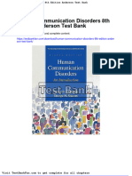 Dwnload Full Human Communication Disorders 8th Edition Anderson Test Bank PDF