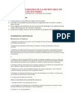 Responzabilidades de La Secretaria de La Sociedad de Socorro