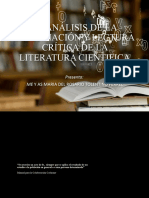 Análisis de La Información y Lectura Críticacritica de La Evidencia